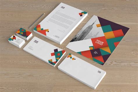 Multicolor Modern Stationery by AbraDesign on Envato Elements Modern