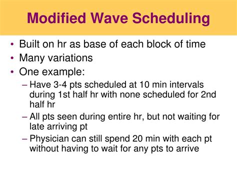 Embrace the Streamlined Efficiency of Modified Wave Scheduling: A Comprehensive Definition to Optimize Your Workflow