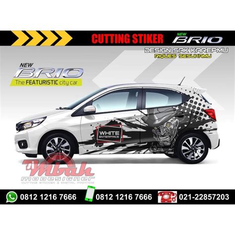 Modifikasi Cutting Sticker Honda Brio