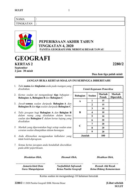 Modul Soalan Tingkatan 4