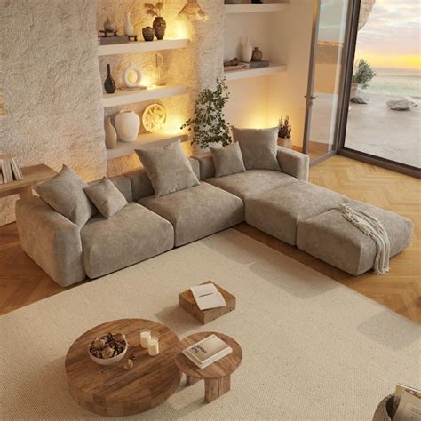 Curved modular fabric sofa with removable cover PANORAMA CURVE Panorama