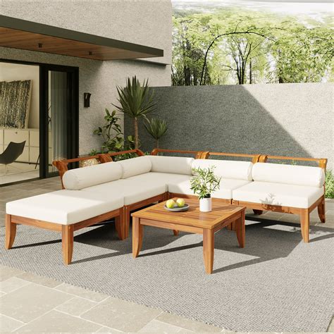 Outdoor Convertible 5-Piece Modular Lounge Set | Outdoor Furniture