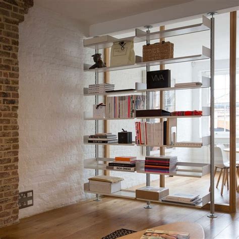 as4 modular shelving system in white oak and cold-rolled steel, wall