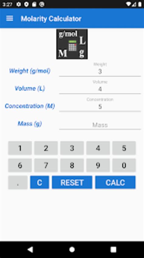 Molarity Calculator Download