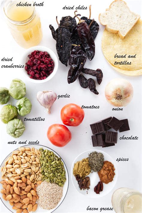 Mole ingredients