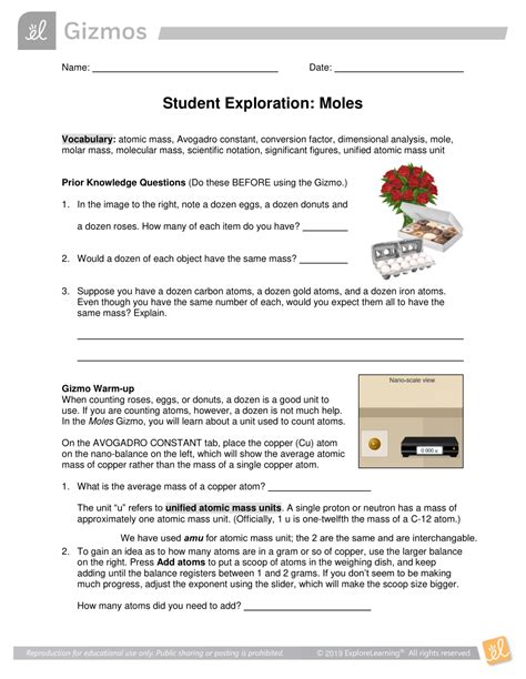 Moles Gizmo Student Exploration Answer Key – Your Ultimate Guide