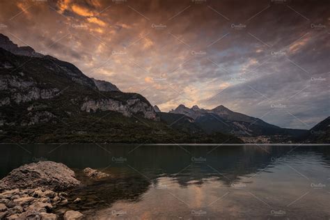 Molveno Lake Sunset