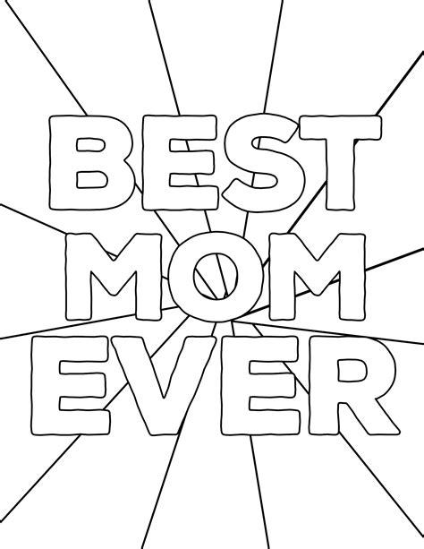 Mom Printable Coloring Pages