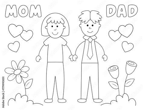 Mom And Dad Coloring Page