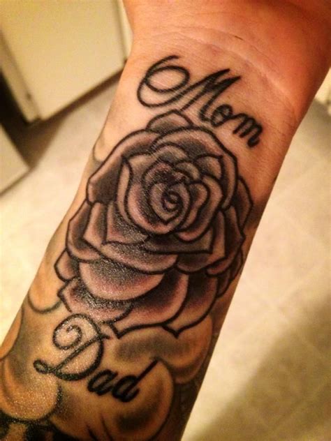 Mother Father Rose Tattoo for Mom