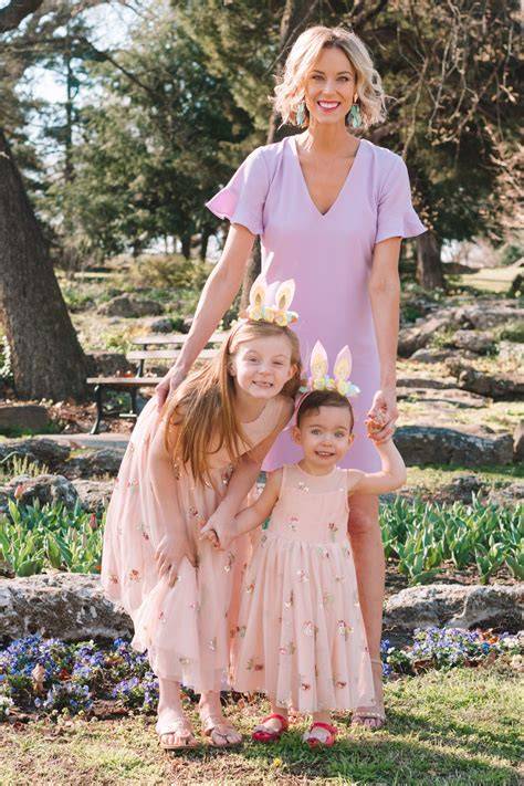 Mom And Daughter Matching Easter Outfits