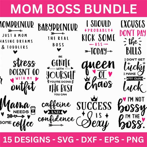 Download Mom Boss Bundle for Cricut Machine