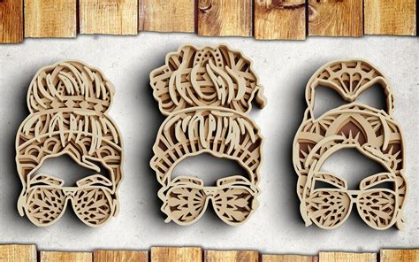 Download Mom Bun Commercial Use DXF Files