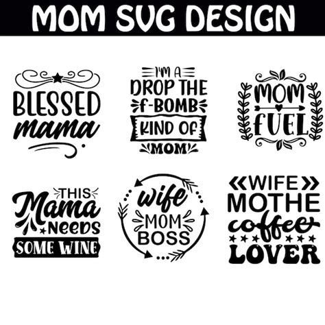 Download Mom Bundle 200 SVG Design Files