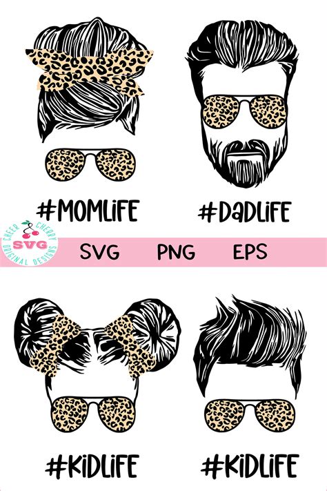 Download Mom Life Dad Life Kid Life SVG... Printable