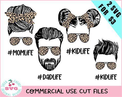 Download Mom Life Dad Life Kid Life SVG... Silhouette