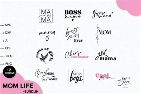 Download Mom Life SVG Bundle Mom Shirt SVG... Commercial Use For Crafts