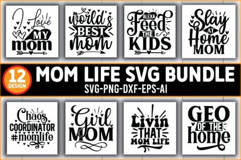Download Mom Life SVG Bundle Mom Shirt SVG... Crafts