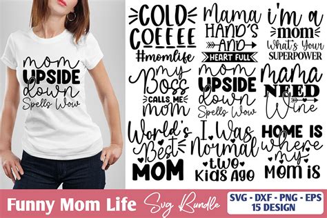 Download Mom Life SVG Bundle Mom Shirt SVG... Creativefabrica DXF Files