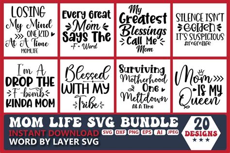 Download Mom Life SVG Bundle Mom Shirt SVG... Cut Images