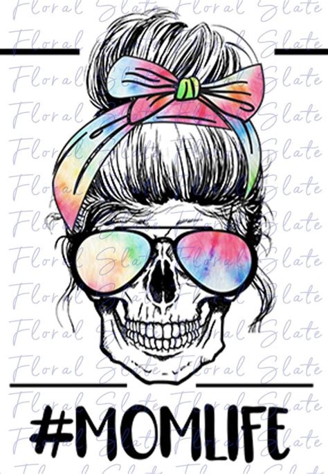 Download Mom Life Skull Set Easy Edite