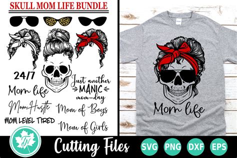 Download Mom Life Skull Set Files Free PSD Mockups
