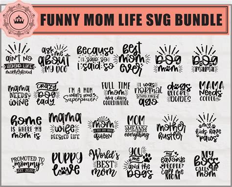 Download Mom Mother Quotes Bundle Commercial Use DXF Files