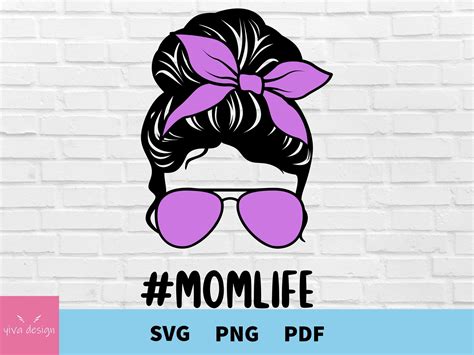 Download Momlife Messy Bun Cut Files