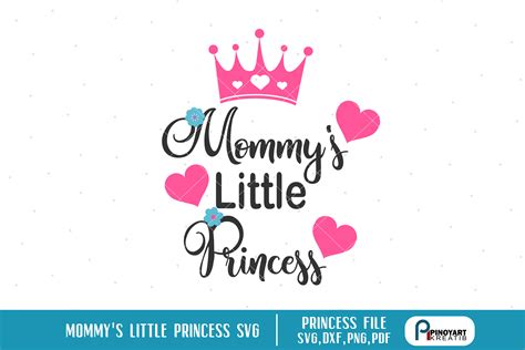 Download Mommy's Little Princess SVG File - SVG Design Silhouette Free PSD Mockups