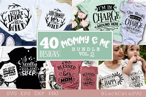 Download Mommy and Me Bundle 40 Designs Vol... Cricut SVG