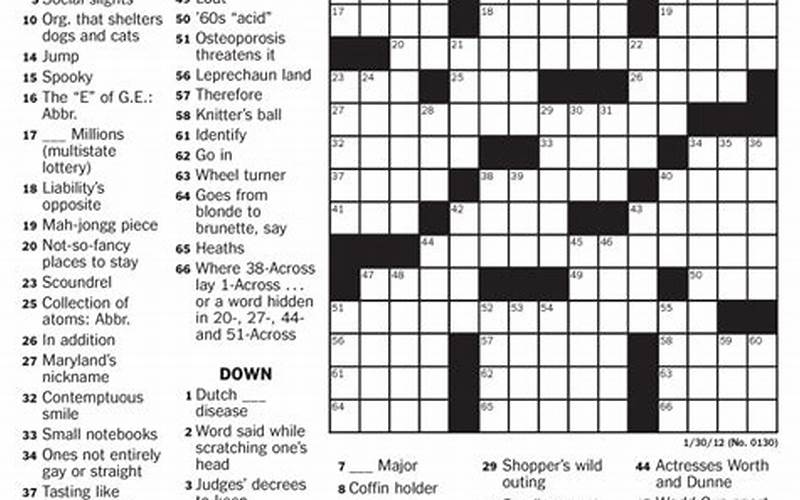 Feature of a Monday Crossword