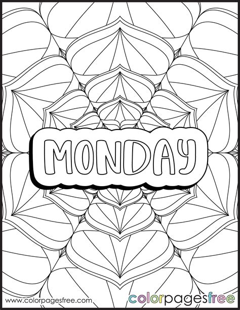 Monday Coloring Page