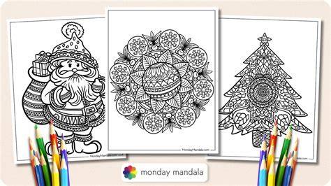Monday Mandala Christmas Coloring Pages