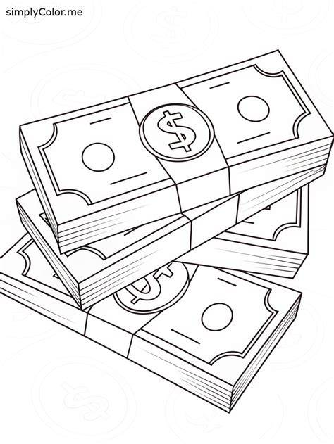 Money Coloring Pages Easy