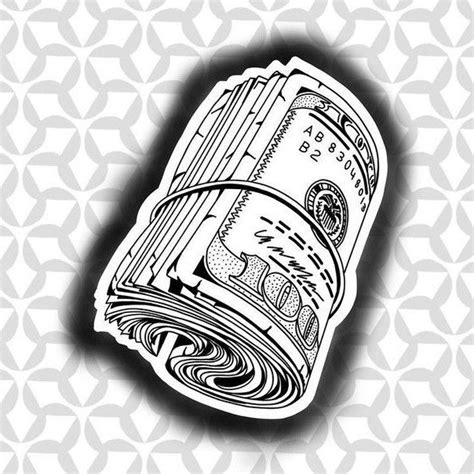 Money Tattoo Stencil