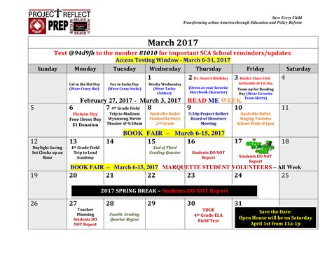 Monfriday Calendar Template