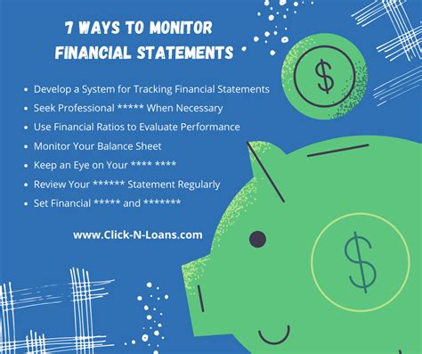 Monitor financial statements