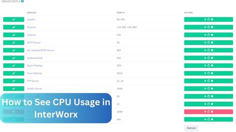 Monitoring CPU Usage in InterWorx