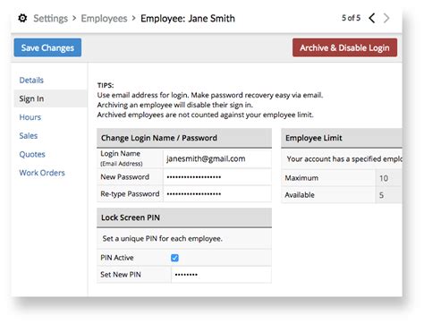Monitoring login credentials