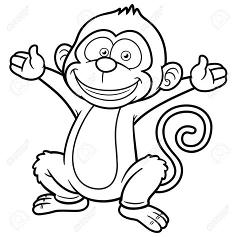 Monkey Line Drawing at GetDrawings Free download