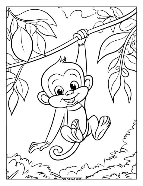 Monkey Coloring Pages Pdf