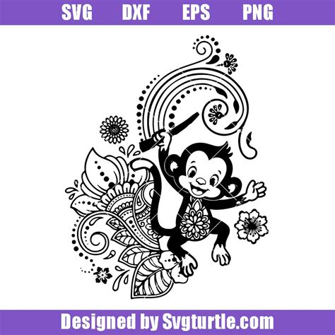 Unleash Your Inner Creativity with Monkey Mandala SVG: Embrace the Beauty of Nature in Your Digital Art Projects