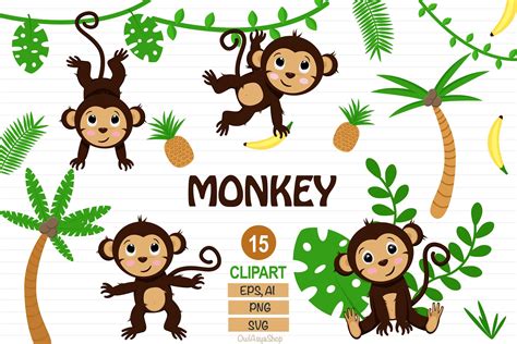 Unleash a Wild Adventure with These Free Monkey SVGs!