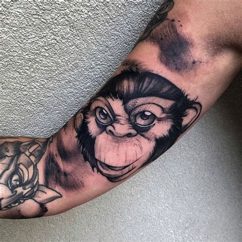 Mad looking monkey by blackmagicjake! tattoos tattoo 