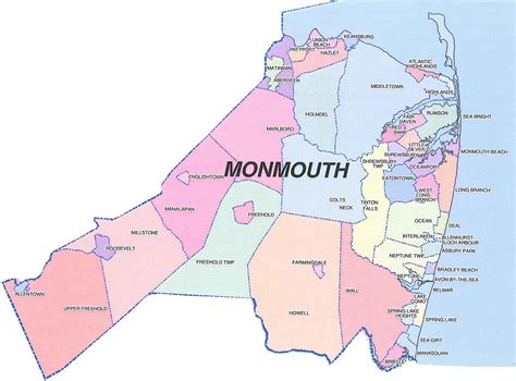Monmouth County Towns Map