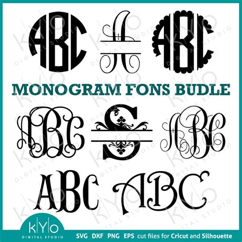 Download Monogram Bundle Commercial Use for Cricut