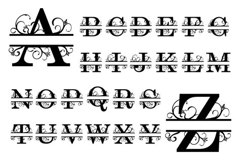 Download Monogram Bundle SVG Split Monogram SVG Easy Edite