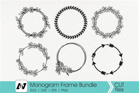 Download Monogram Frame Wreath Commercial Use For Crafts