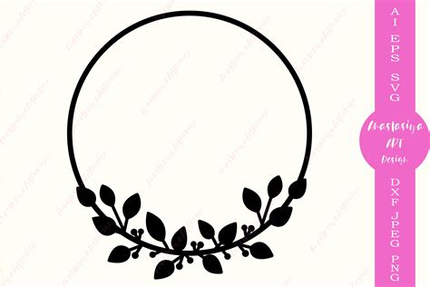 Download Monogram Frame Wreath Cut Files