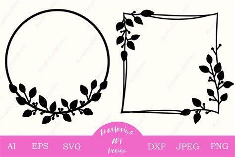 Download Monogram Frame Wreath Cut Images